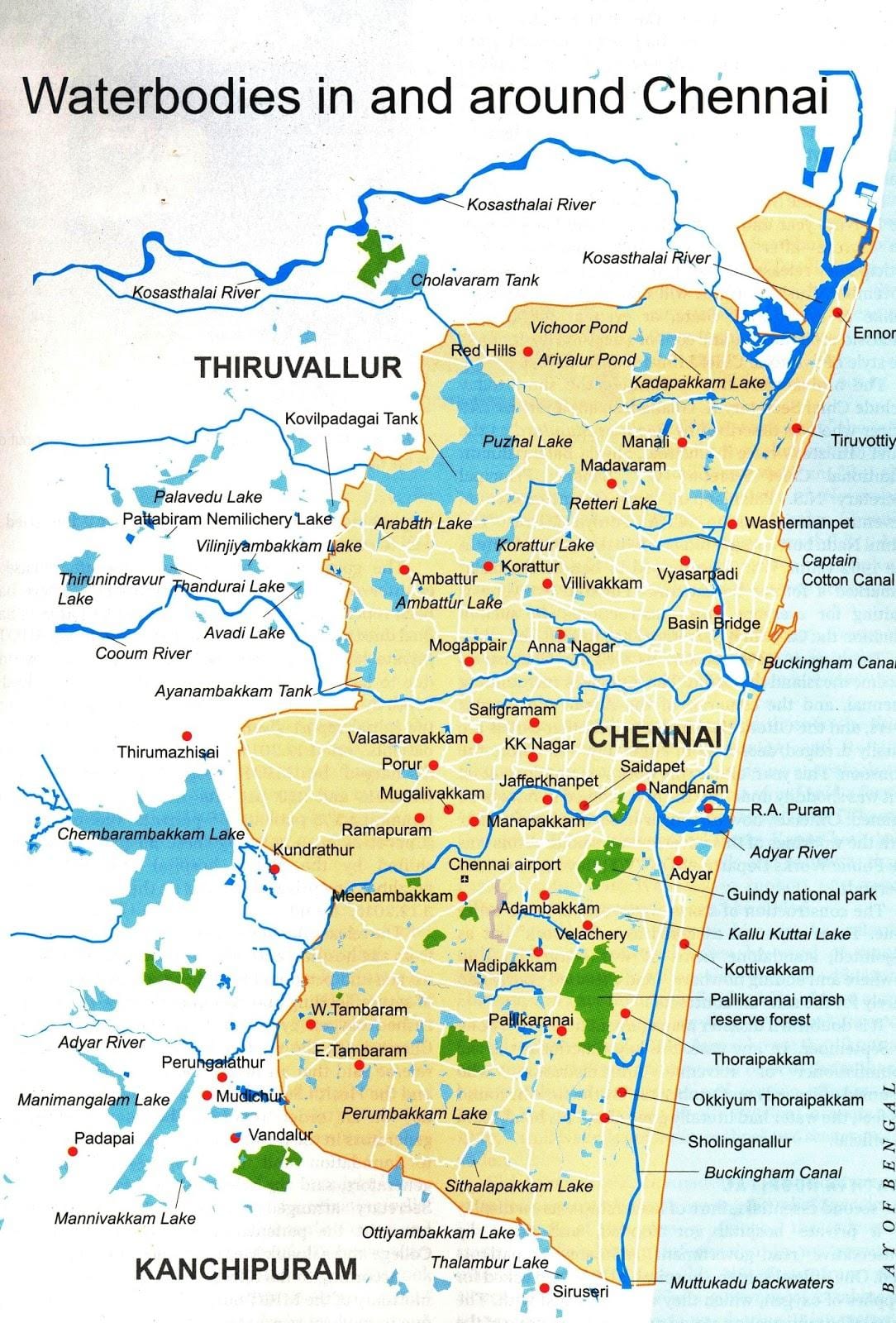 jõe kaart Chennai